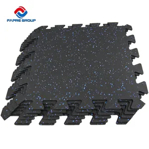 Recycled Rubber jigsaw tile 485mm*485mm*20mm Durable Interlocking Gym Tile Supplier