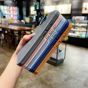 Funda de teléfono móvil con diseño de rejilla de disipación de calor celular para <span class=keywords><strong>Samsung</strong></span> <span class=keywords><strong>S</strong></span> 24 25 Plus, funda a prueba de golpes para Iphone 16 Pro Max 15 Plus - Product Image 3