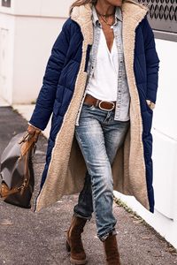 Parka d'hiver pour femmes coupe-vent en fourrure longue capuche zippée doublé polaire <span class=keywords><strong>manteau</strong></span> de <span class=keywords><strong>neige</strong></span> chaud vestes pour femmes - Product Image 4