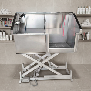 Bañera para Mascotas de Acero Inoxidable Elevada y Ergonómica, Diseño Plegable y Portátil a Prueba de Agua para Perros y Gatos, Reduce la Tensión en la Espalda - Product Image 3