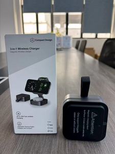Cargador Inalámbrico Rápido 3 en 1 para <span class=keywords><strong>iPhone</strong></span>, Apple Watch y <span class=keywords><strong>AirPods</strong></span>, Carga Magnética Rápida, Plegable y Portátil para Viajes - Product Image 5
