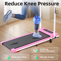 Tapis de marche pliable inclinable pour usage domestique, tapis de marche compact manuel inclinable sous le bureau avec application Fit Show