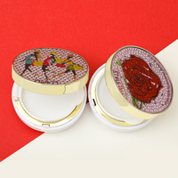 Qiao — boîtes à crème CC vides personnalisées 15g, pinceau de fond de teint BB à coussin d'air, avec bouffante et éponge et miroir compact