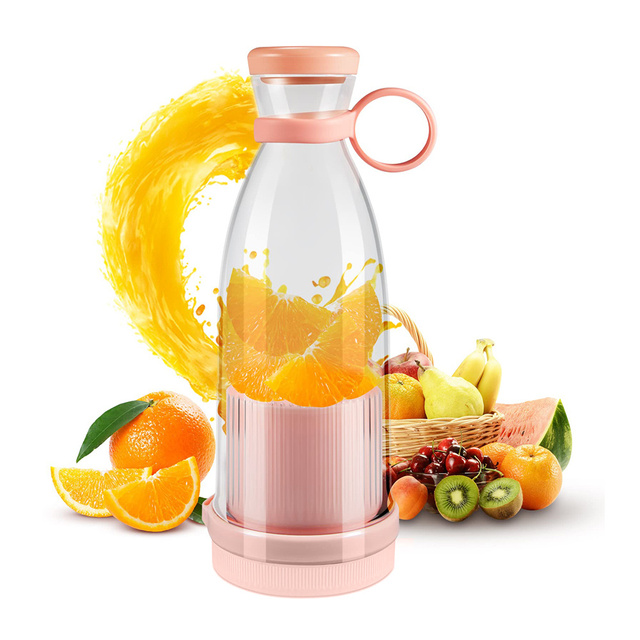 Portable Mini Juicer Blender 380ML USB Rechargeable Self Cleaning Stainless Steel Blades Automatic Pulp Ejection