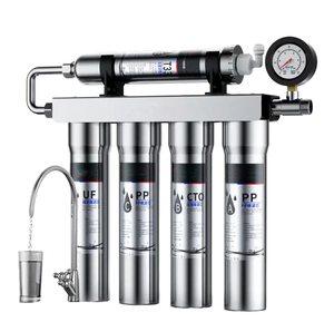 Filtro de carbón activado Manual de acero inoxidable para ultrafiltración, fregadero de cocina, equipo de ablandamiento de agua para uso doméstico - Product Image 1