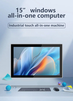 Machine tactile industrielle tout-en-un personnalisée 15 19 pouces Linux Win10 I3 I5 I7 moniteur PC écran tactile mural stock d'ordinateur