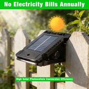 Lampes solaires d'extérieur pour clôture avec détecteur de mouvement, étanches, à clipser, pour jardin, patio, cour, balcon, décoration - Product Image 3