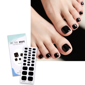 Bandes d'ongles en gel de couleur unie pour les orteils, entièrement adhésives, imperméables, coréennes, semi-durcies, pour <span class=keywords><strong>Nail</strong></span> <span class=keywords><strong>Art</strong></span>, avec lampe UV, besoin d'autocollants pour les ongles. - Product Image 5