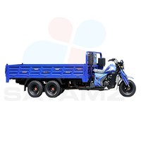 Motocicleta Triciclo de 9 Ruedas de 300 CC a Gasolina para Trabajo Pesado con Capacidad de Carga de 3000 kg y Suspensión de Ballesta Estable para Logística en Terrenos Rurales