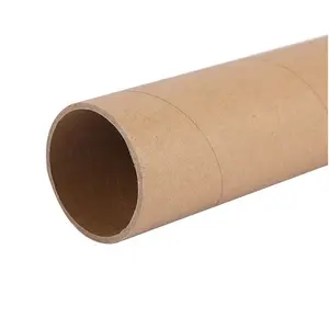 Các tông vận chuyển ống/gửi thư/Áp phích bao bì ống hộp tròn giấy màu nâu kraft ống kim loại nắp/nắp nhựa