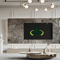 Panneau mural en PVC imitation marbre UV avec support auto-adhésif, installation facile, panneau de décoration pour la maison