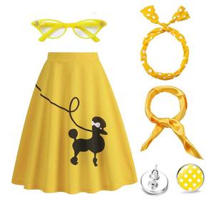 Robe de <span class=keywords><strong>cocktail</strong></span> vintage rockabilly pour femme, style années 50, jupe bouffante, costume avec accessoires YTHC-001 - Product Image 5