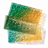 Cartes en acrylique texturées ondulées avec numérotation pour les programmes de contrôle d'accès, avec impression personnalisée de taille et de logo, vente en gros