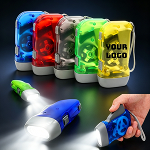 Lampe torche LED d'urgence manuelle à pression, super lumineuse, pratique, pour l'extérieur, avec génération d'énergie automatique - Product Image 1