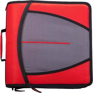 Muestra gratis BSCI Bolsa de carpeta con cremallera con asa Múltiples bolsillos Organizador de carpeta escolar Cremallera de carpeta grande de 2 pulgadas - Product Image 1