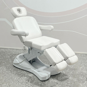 Lujo cosmético Facial Spa <span class=keywords><strong>masaje</strong></span> 3 motores eléctrico ajustable Rosa Blanco tratamiento de belleza cama - Product Image 1
