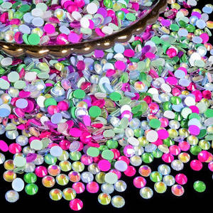 Toptan AB karanlıkta parlayan kristal taşlar olmayan sıcak düzeltme Neon Flatback Rhinestones gevşek Rhinestones sıcak satış - Product Image 4