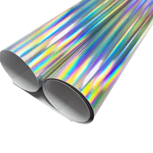 Color Customized Rainbow Chrome Laser Waterproof PVC Self Adhesive Vinyl Laser Holographic Roll
