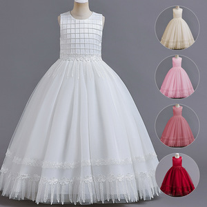 Flor niña cumpleaños <span class=keywords><strong>comunión</strong></span> fiesta con cuentas <span class=keywords><strong>2022</strong></span> Año Nuevo Navidad niña princesa manga voladora tutú vestido pequeño - Product Image 2