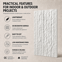 Panel Dinding 3D Anti Air MORLENX Putih PU Faux Stone Tekstur Tebing Vertikal untuk Proyek Eksterior Villa & Proyek Hospitality