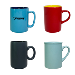 Taza <span class=keywords><strong>de</strong></span> cerámica color crema con textura acanalada en espiral y borde estilo esmaltado, para café, <span class=keywords><strong>de</strong></span> gres. Para comerciantes, agencias, proveedores y sociedades. - Product Image 3