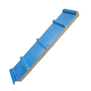 Bốn sóng đỉnh Polyurethane bánh sandwich Bảng điều khiển tùy chỉnh kích cỡ bên ngoài mái bánh sandwich tấm PU 50mm