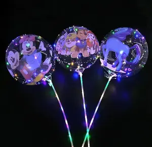 Luzes LED coloridas Cordas para Temporada De Férias BOBO Limpar Balões De Forma Redonda Bobo