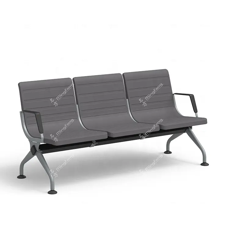 Mingfang 3-seater airport waiting bench gang chair public chair seats for airport hospital medical