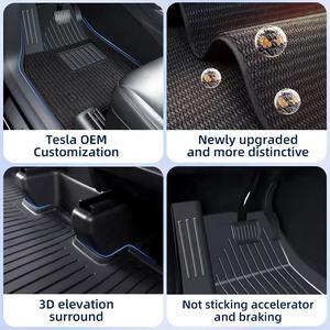 Vente chaude tapis entièrement fermé tapis intérieur <span class=keywords><strong>Gadget</strong></span> repose-pieds pour <span class=keywords><strong>Tesla</strong></span> modèle <span class=keywords><strong>3</strong></span> voiture repose-pieds - Product Image 5