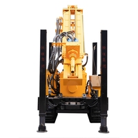 HQZ260L Foreuse rotative pivotante pour puits d'eau, moteur diesel, tête de forage portable, compresseur d'air, profondeur max. 300m, faible profondeur