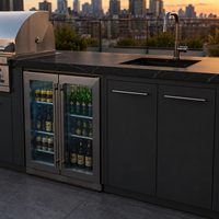 Cuisine barbecue extérieure  et station de grill pour villas Four électrique encastré sur mesure et gril en acier inoxydable