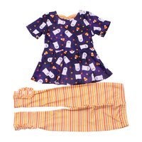 Ensemble Robe Fille en Soie Lactée Premium, Imprimé Adorable, Haute Qualité, Tenue Enfant Personnalisée 2 Pièces, Ensemble Vêtements Fille Adolescente Florale Été