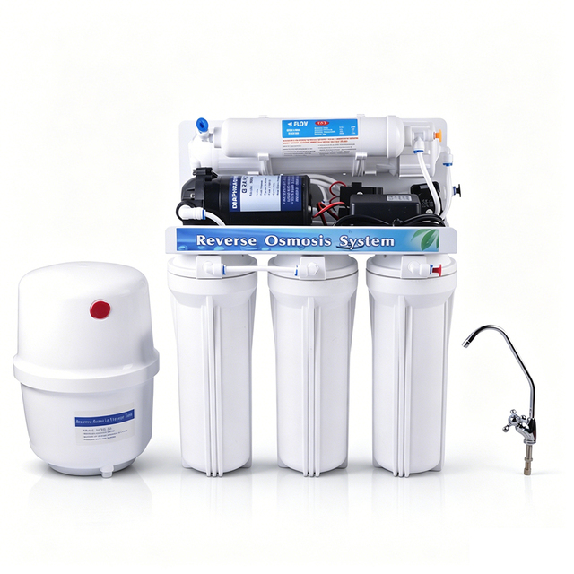 5-Stage RO Water Filter System, 75GPD with Pressure Gauge, Removes up to 99% of Contaminants for Pure Water