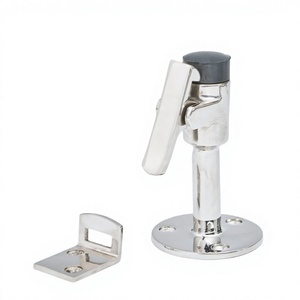 Heritage Metal 90 Degree <b>Door</b> Stop 316 Stainless Steel Wall Mount Marine Grade <b>Spring</b> Loaded <b>Door</b> Hook - Product Image 3