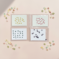 Kit de matériaux de sculpture sur feuilles DIY en lot mixte, fleurs séchées, plantes naturelles pressées, décoration artisanale, fournitures d'art, vente en gros
