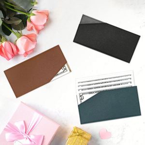 Simple Money Organizer Cash Envelope <b>Wallet</b> Reusable PU Leather Bill <b>Holder</b> Slim Budgeting Purse for Women Men - Product Image 2