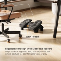 Repose-pieds ergonomique sous le bureau Repose-pieds de massage réglable avec pédales et roulettes fendues