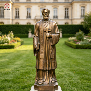 Estatua de San Juan Evangélico en Bronce con Diseño Personalizado, con Águila Sosteniendo un Libro y un Pluma, para Decoración de Jardín o Exteriores de Iglesia - Product Image 6