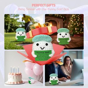 Balle de golf en laine faite à la main, crochetée, amusante, cadeau d'entraînement émotionnel pour golfeur adulte, jouet de golf unique pour <span class=keywords><strong>anniversaire</strong></span> - Product Image 6