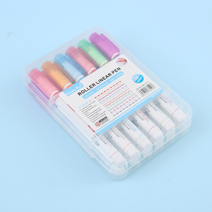 Penna curva con Journaling a doppia punta creativa con pennarello a <span class=keywords><strong>cuore</strong></span> e contorno floreale, evidenziatori di linee colorate - Product Image 6