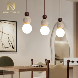 โคมไฟระย้าหินธรรมชาติขนาดเล็ก Wabi Sabi โคมไฟแขวนสไตล์ญี่ปุ่นตกแต่งบ้านโคมไฟระย้าหัวเตียง - Product Image 4