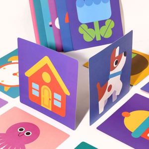 Cartes d'apprentissage pour nourrissons et nouveau-nés en noir et blanc, couleurs primaires, stimulation visuelle, cartes flash à contraste élevé pour bébés de 0 à 36 mois - Product Image 4