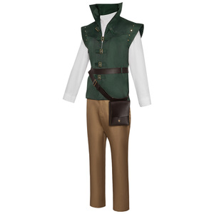 Costume de cosplay Flynn Ryder, gilet vert, pantalon marron, tenue de jeu de rôle pour adulte, tenue d'anime, printemps 2024 - Product Image 1