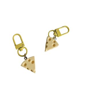 <b>Cute</b> Cheese Keychain Creative Resin Pendant <b>Keyring</b> for Bag Backpack Decorative Accessories - Product Image 5