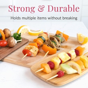 Grande <span class=keywords><strong>brochette</strong></span> en <span class=keywords><strong>bois</strong></span> de <span class=keywords><strong>30</strong></span> <span class=keywords><strong>cm</strong></span> pour hot-dogs, outil indispensable pour votre barbecue. - Product Image 2
