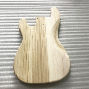 Compras en línea de alta calidad Cuerpo de bajo de arce sin terminar de 4 cuerdas J para kits de guitarra DIY - Product Image 2