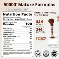 Poudre de protéines de lactosérum OEM ODM sous marque privée, BCAA, soutient l'exercice musculaire, saveur chocolat, suppléments nutritionnels sportifs