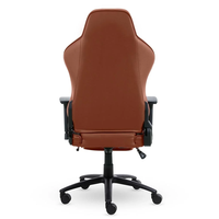 Chaise de jeu moderne en cuir PU personnalisée avec accoudoirs 3D, soutien lombaire réglable, dossier haut inclinable et pivotant pour ordinateur