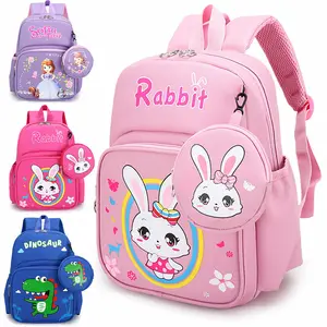 Wholesale Print Kids Kindergarten School Backpack Cartoon Cute Rabbit Children Primary School Bags For Teenage Girls