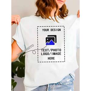 <span class=keywords><strong>T</strong></span>-<span class=keywords><strong>shirt</strong></span> blanc en polyester personnalisable pour femme, col rond, respirant, coupe ajustée, avec logo de chat de dessin animé, vente en gros - Product Image 6